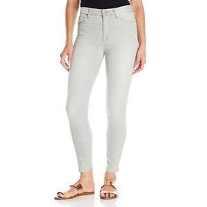 7 for all mankind ankle skinny high waist gray